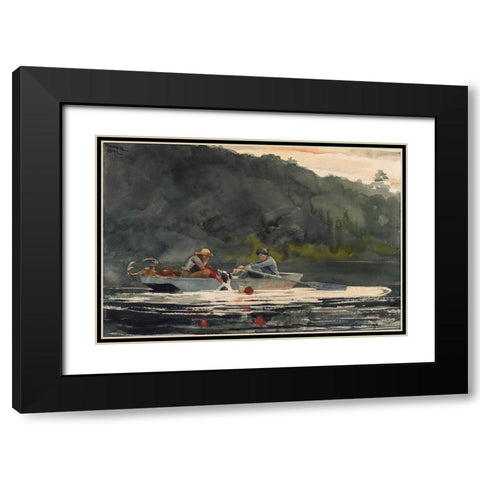 The End of the Hunt Black Modern Wood Framed Art Print with Double Matting by Homer, Winslow
