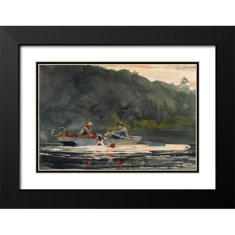 The End of the Hunt Black Modern Wood Framed Art Print with Double Matting by Homer, Winslow