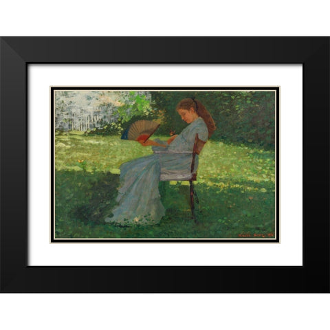 The Butterfly Black Modern Wood Framed Art Print with Double Matting by Homer, Winslow