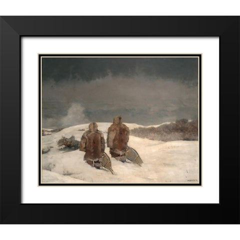 Below Zero Black Modern Wood Framed Art Print with Double Matting by Homer, Winslow