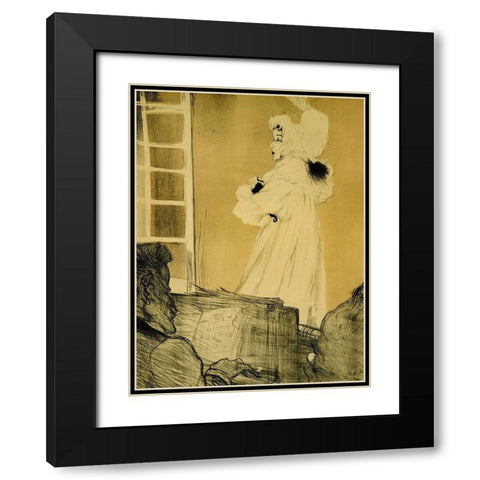 Miss May Belfort Black Modern Wood Framed Art Print with Double Matting by Toulouse-Lautrec, Henri de