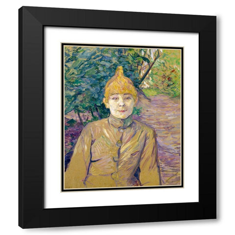 The Streetwalker 1891 Black Modern Wood Framed Art Print with Double Matting by Toulouse-Lautrec, Henri de