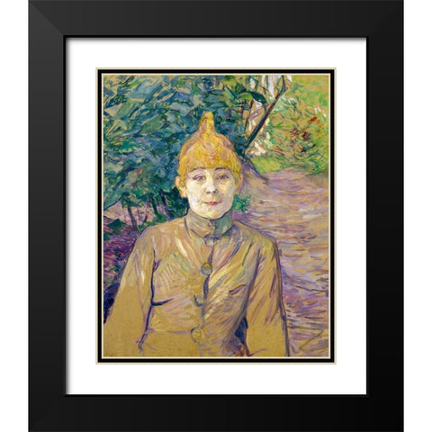 The Streetwalker 1891 Black Modern Wood Framed Art Print with Double Matting by Toulouse-Lautrec, Henri de