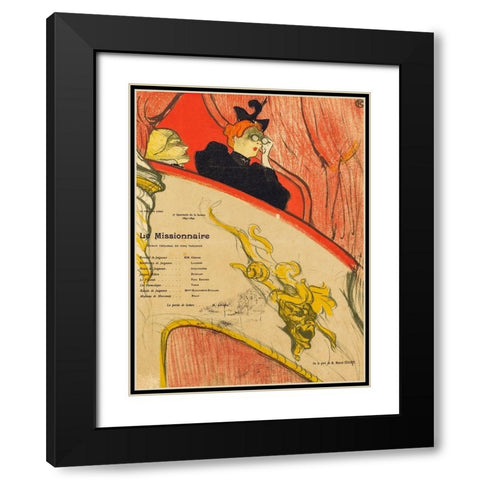 Le Missionnaire Black Modern Wood Framed Art Print with Double Matting by Toulouse-Lautrec, Henri de