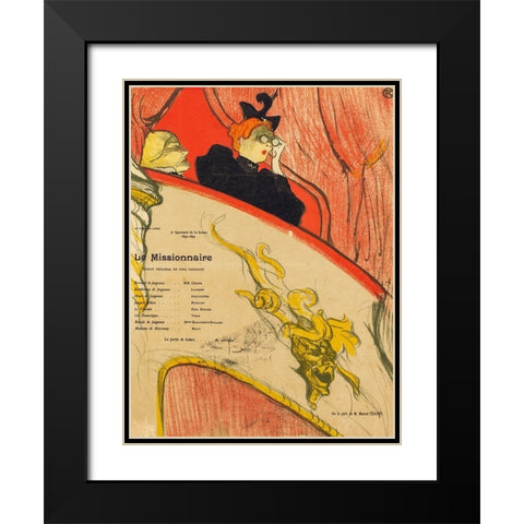 Le Missionnaire Black Modern Wood Framed Art Print with Double Matting by Toulouse-Lautrec, Henri de
