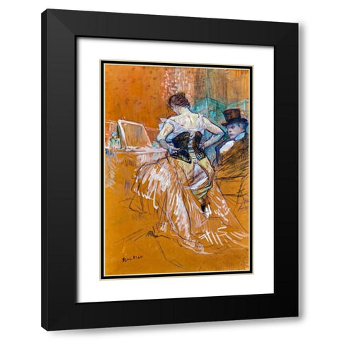 Conquest of passage Black Modern Wood Framed Art Print with Double Matting by Toulouse-Lautrec, Henri de