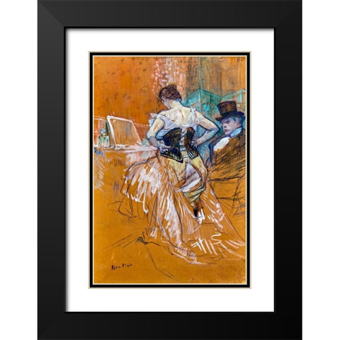 Conquest of passage Black Modern Wood Framed Art Print with Double Matting by Toulouse-Lautrec, Henri de
