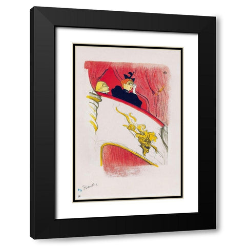 La Loge au mascaron dore Black Modern Wood Framed Art Print with Double Matting by Toulouse-Lautrec, Henri de