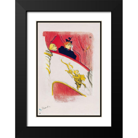 La Loge au mascaron dore Black Modern Wood Framed Art Print with Double Matting by Toulouse-Lautrec, Henri de