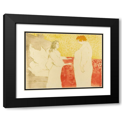 Woman in Bed, ProfileÂ  Black Modern Wood Framed Art Print with Double Matting by Toulouse-Lautrec, Henri de