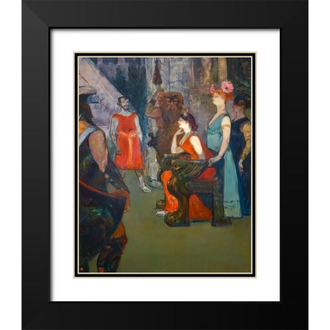 Messalina Black Modern Wood Framed Art Print with Double Matting by Toulouse-Lautrec, Henri de