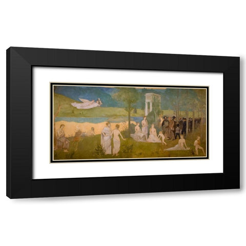 The Sacred Grove Black Modern Wood Framed Art Print with Double Matting by Toulouse-Lautrec, Henri de