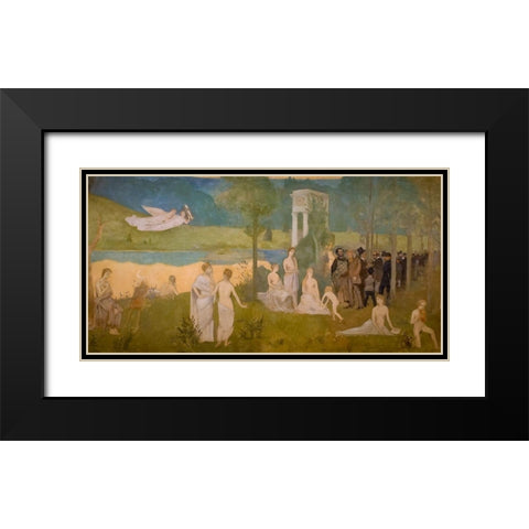 The Sacred Grove Black Modern Wood Framed Art Print with Double Matting by Toulouse-Lautrec, Henri de