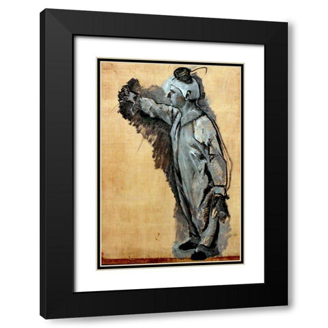 Clown anagoria Black Modern Wood Framed Art Print with Double Matting by Toulouse-Lautrec, Henri de