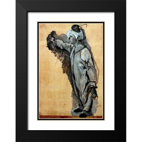 Clown anagoria Black Modern Wood Framed Art Print with Double Matting by Toulouse-Lautrec, Henri de