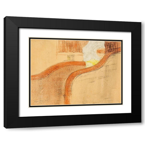 The Little Box Black Modern Wood Framed Art Print with Double Matting by Toulouse-Lautrec, Henri de