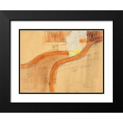 The Little Box Black Modern Wood Framed Art Print with Double Matting by Toulouse-Lautrec, Henri de