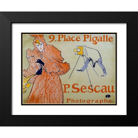 The Photographer Sescau Black Modern Wood Framed Art Print with Double Matting by Toulouse-Lautrec, Henri de