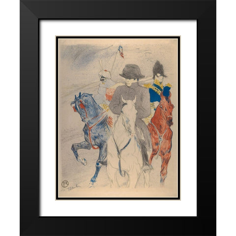 Napoleon Black Modern Wood Framed Art Print with Double Matting by Toulouse-Lautrec, Henri de