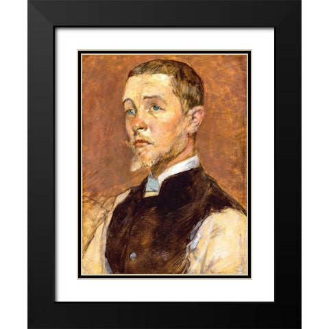 Albert Rene Grenier Black Modern Wood Framed Art Print with Double Matting by Toulouse-Lautrec, Henri de