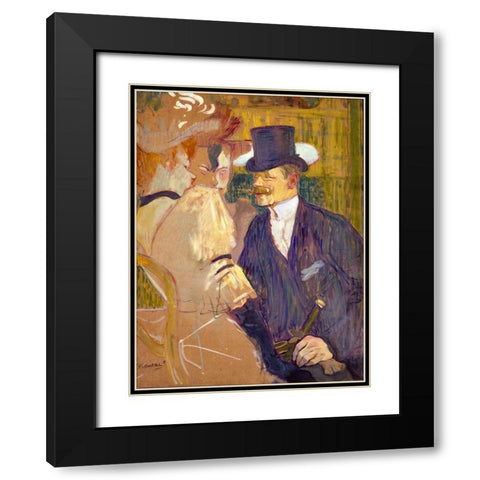 The Englishman at the Moulin Rouge Black Modern Wood Framed Art Print with Double Matting by Toulouse-Lautrec, Henri de