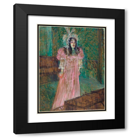 May Belfort Black Modern Wood Framed Art Print with Double Matting by Toulouse-Lautrec, Henri de