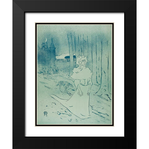 Le Tocsin Black Modern Wood Framed Art Print with Double Matting by Toulouse-Lautrec, Henri de