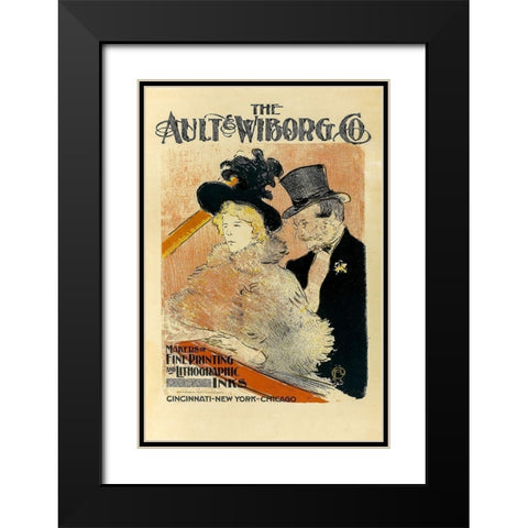 At the Concert Vintage Poster Black Modern Wood Framed Art Print with Double Matting by Toulouse-Lautrec, Henri de