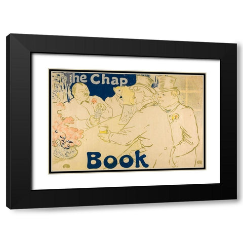 Irish and American Bar, Rue Royale, The Chap Book Black Modern Wood Framed Art Print with Double Matting by Toulouse-Lautrec, Henri de