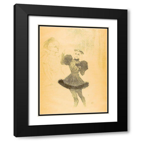 Lender and Lavalliere, in Le Fils de LAretin Black Modern Wood Framed Art Print with Double Matting by Toulouse-Lautrec, Henri de