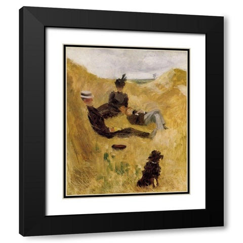 Party in the Country Black Modern Wood Framed Art Print with Double Matting by Toulouse-Lautrec, Henri de
