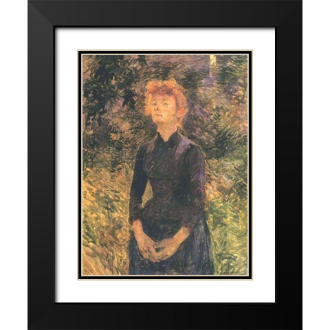 In Batignolles Black Modern Wood Framed Art Print with Double Matting by Toulouse-Lautrec, Henri de