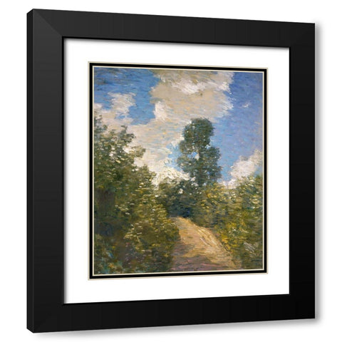 Back Road Black Modern Wood Framed Art Print with Double Matting by Weir, J Alden
