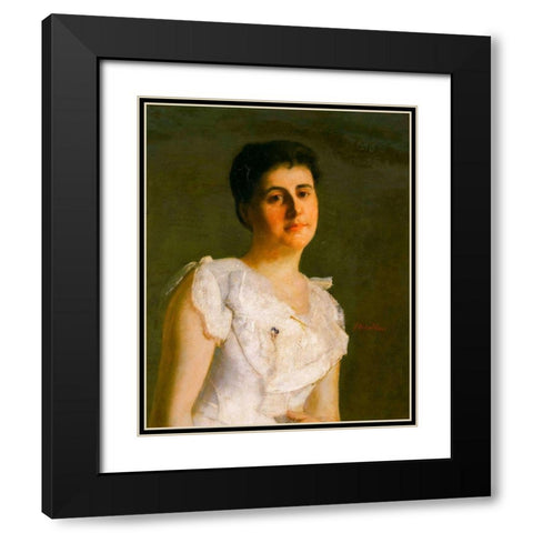 Miss Edith Potter Black Modern Wood Framed Art Print with Double Matting by Weir, J Alden