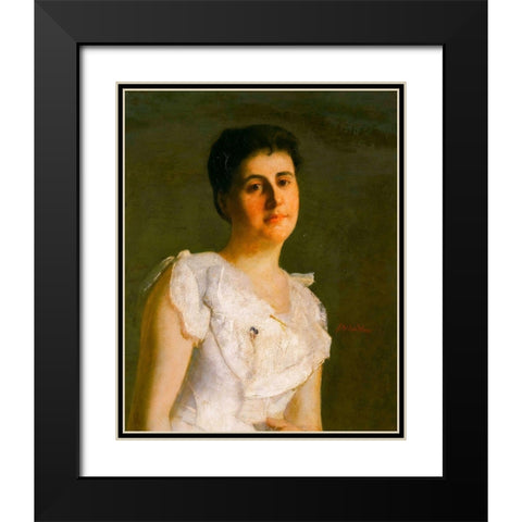 Miss Edith Potter Black Modern Wood Framed Art Print with Double Matting by Weir, J Alden