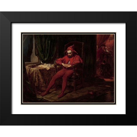 Stanczyk Black Modern Wood Framed Art Print with Double Matting by Matejko, Jan