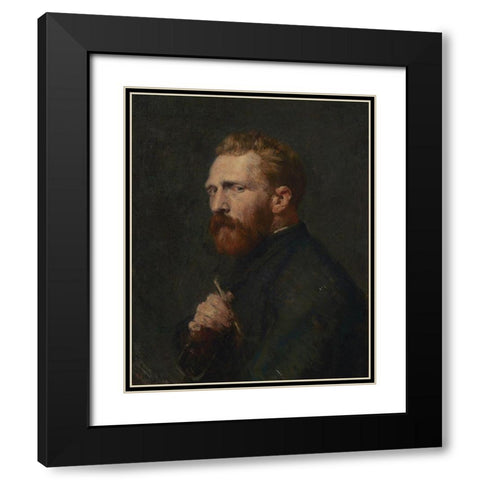 Vincent van Gogh Black Modern Wood Framed Art Print with Double Matting by Russell, John Peter