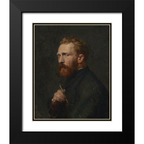 Vincent van Gogh Black Modern Wood Framed Art Print with Double Matting by Russell, John Peter