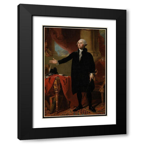 George Washington Black Modern Wood Framed Art Print with Double Matting by Stuart, Gilbert
