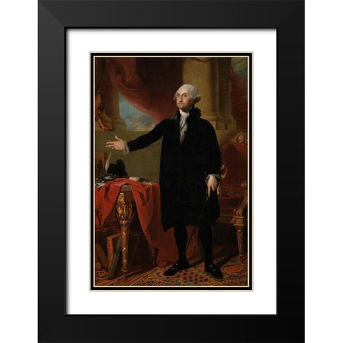 George Washington Black Modern Wood Framed Art Print with Double Matting by Stuart, Gilbert