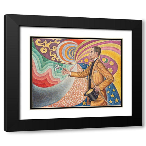 Portrait of M.Â Felix FeneonÂ  Black Modern Wood Framed Art Print with Double Matting by Signac, Paul