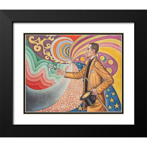 Portrait of M.Â Felix FeneonÂ  Black Modern Wood Framed Art Print with Double Matting by Signac, Paul