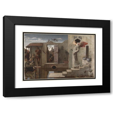 The Pool of Bethesda Black Modern Wood Framed Art Print with Double Matting by Bateman, Robert