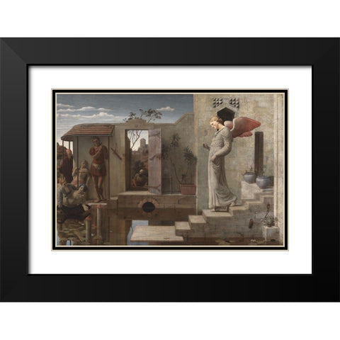 The Pool of Bethesda Black Modern Wood Framed Art Print with Double Matting by Bateman, Robert