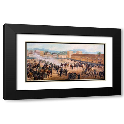 Proclamation of the Republic Black Modern Wood Framed Art Print with Double Matting by Calixto, Benedito