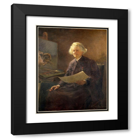 Rosa Bonheur Black Modern Wood Framed Art Print with Double Matting by Klumpke, Anna Elizabeth