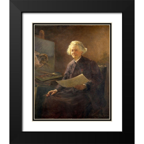 Rosa Bonheur Black Modern Wood Framed Art Print with Double Matting by Klumpke, Anna Elizabeth