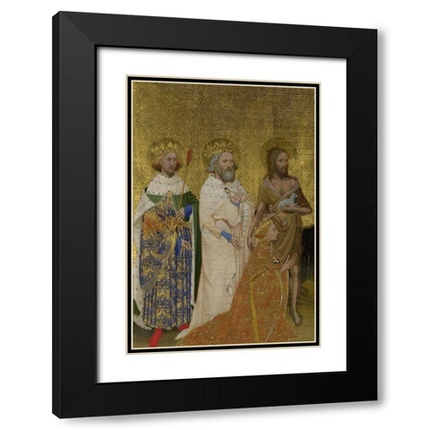Wilton Diptych, left panel Black Modern Wood Framed Art Print with Double Matting by Unknown