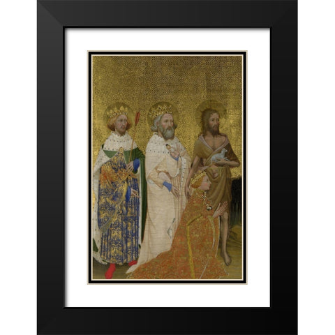 Wilton Diptych, left panel Black Modern Wood Framed Art Print with Double Matting by Unknown