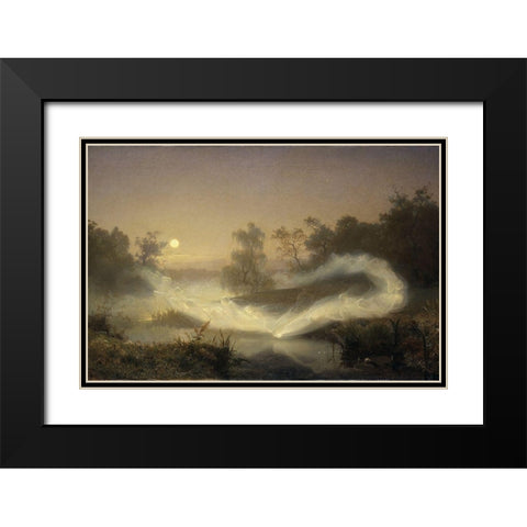 Dancing Fairies Black Modern Wood Framed Art Print with Double Matting by Malmstrom, August